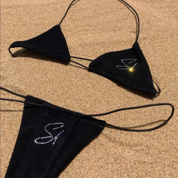 Black Sel xo Swarovski crystals tinikini ❣️ - Picture 2 of 2